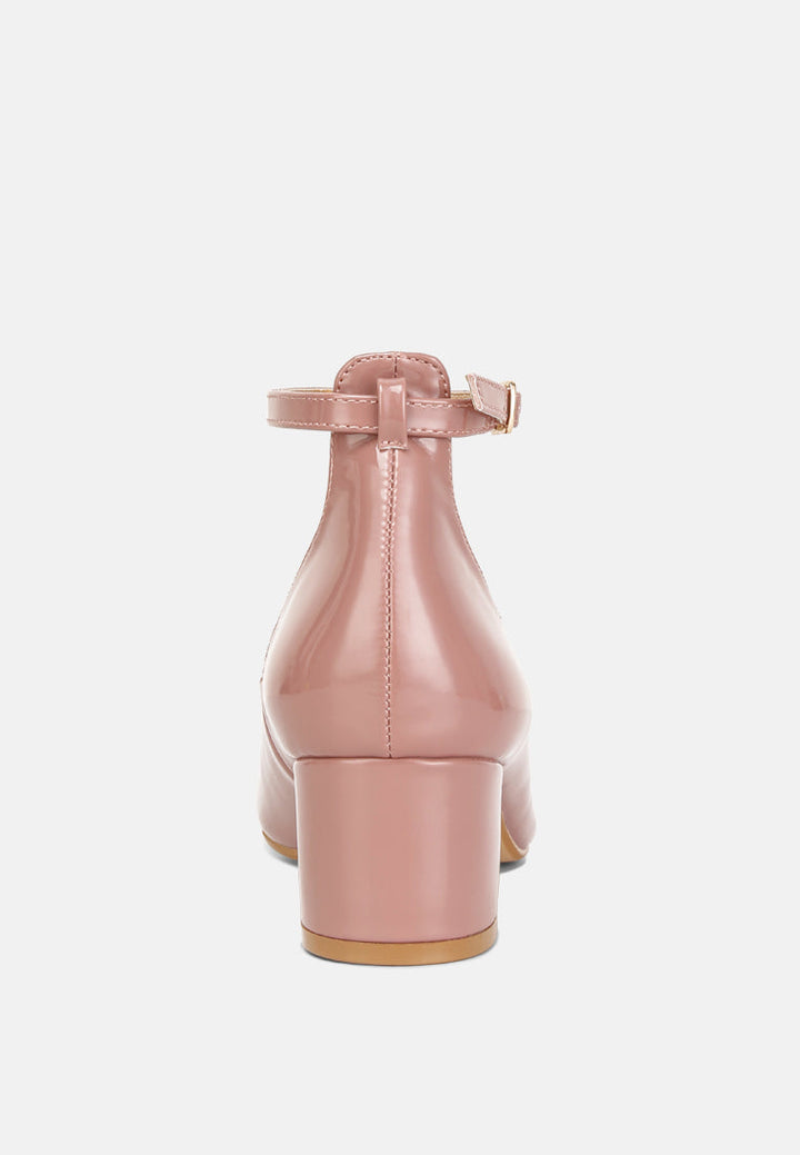 Debbie Ankle Strap Low Block Heel Sandals-4