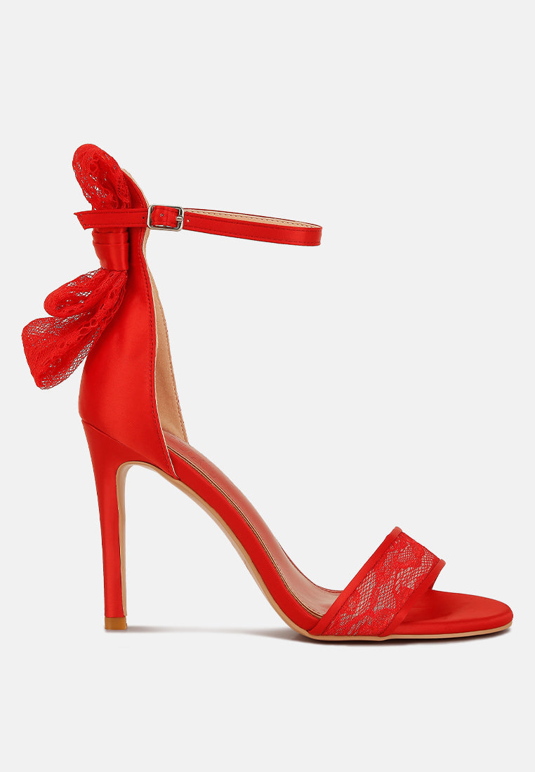 Delancy Bow Detail Lace Stiletto Sandals-5