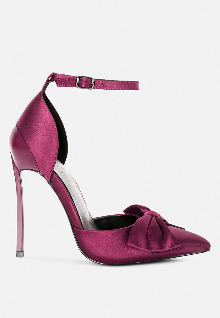 Dingles High Heeled Satin Bow Sandals-0