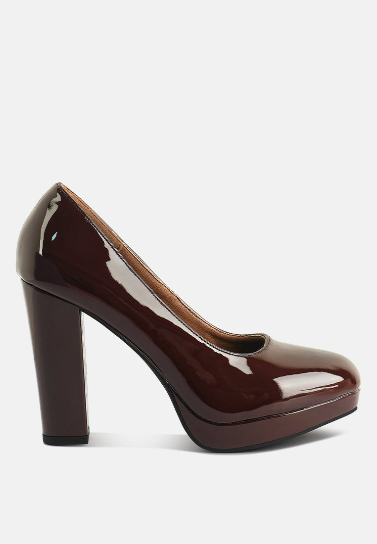 Dixie Patent Faux Leather Pump Sandals-0