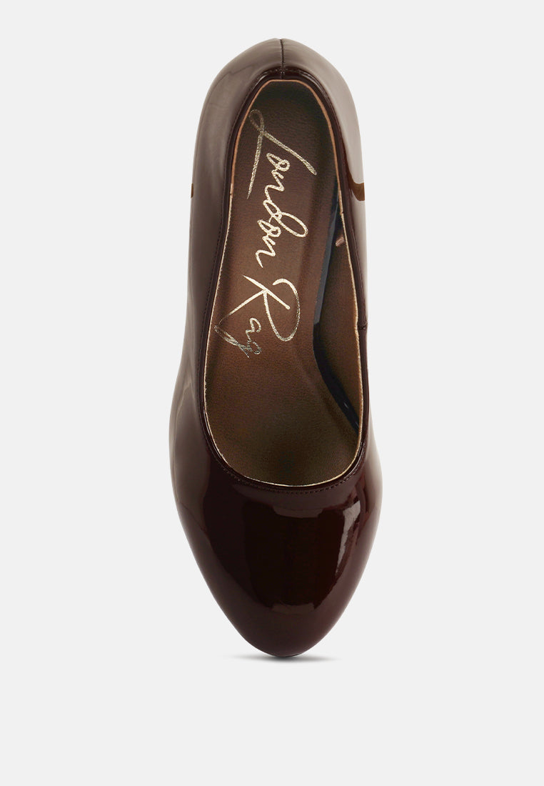 Dixie Patent Faux Leather Pump Sandals-4