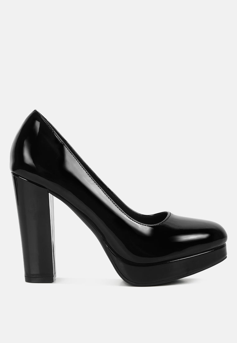 Dixie Patent Faux Leather Pump Sandals-5