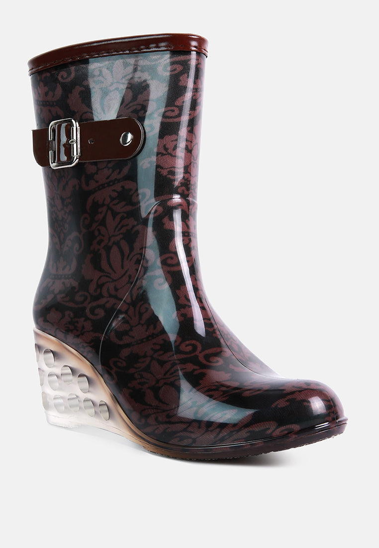 Drench Clear Wedge Rainboots-2