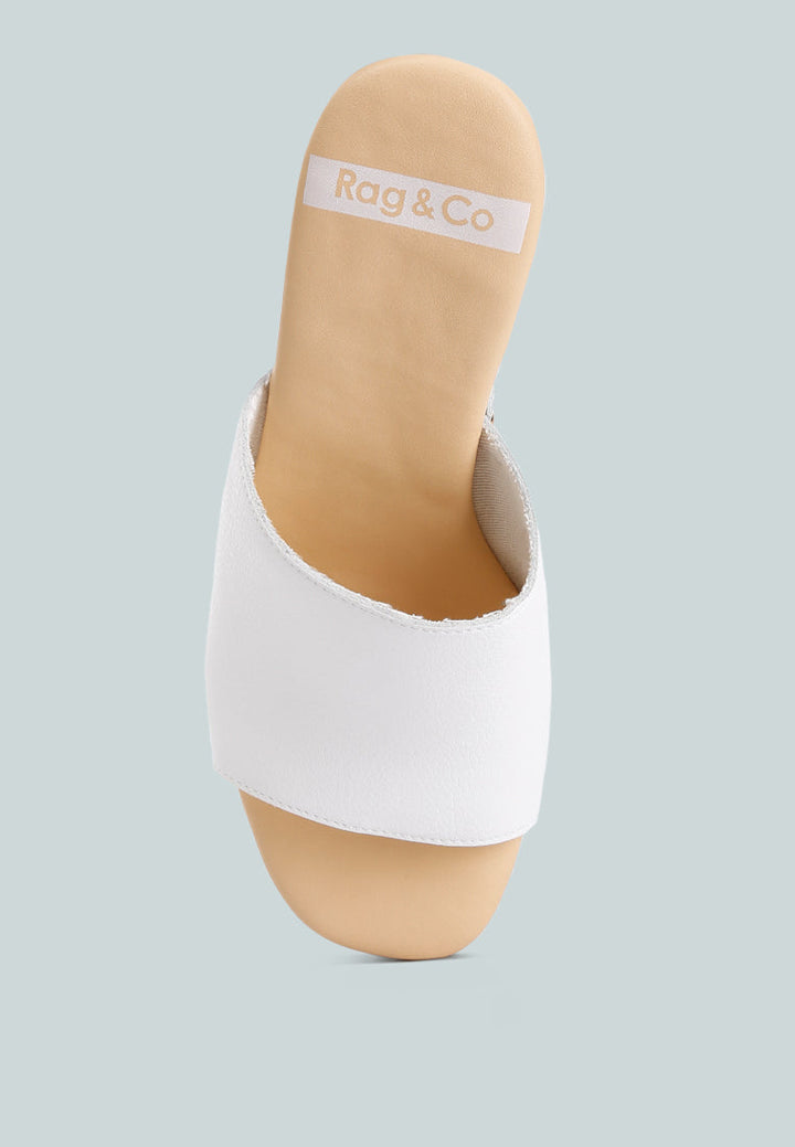 Drew Recycled Leather Block Heel Clogs-3