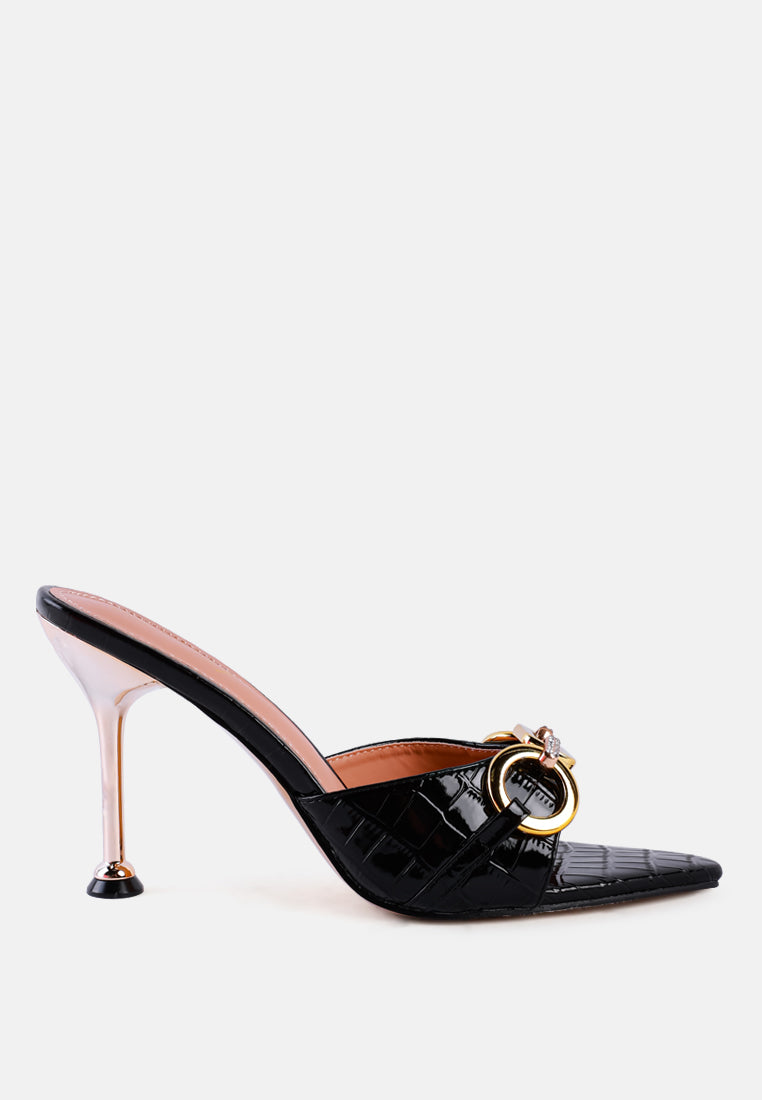 Drippin Hot Croc Patent Faux Leather Sandals-6