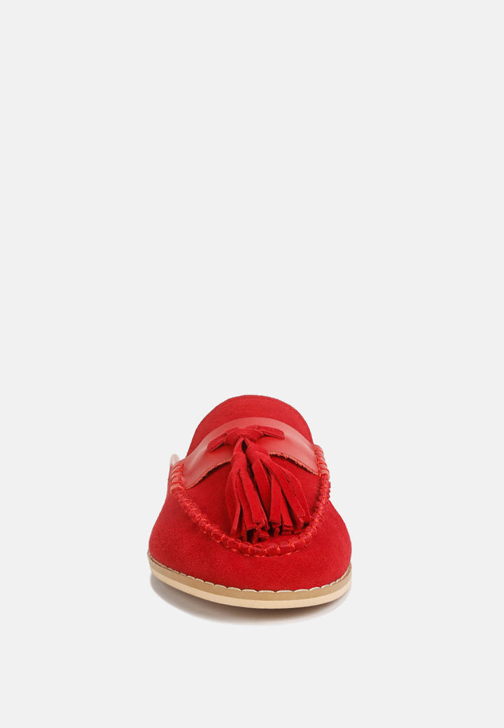 Edmanda Tassle Detail Leather Mules-3