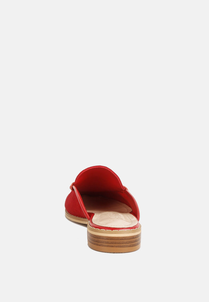 Edmanda Tassle Detail Leather Mules-4