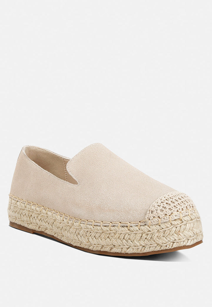 Ellerie Soft Suede Flatform Heel Espadrilles-1