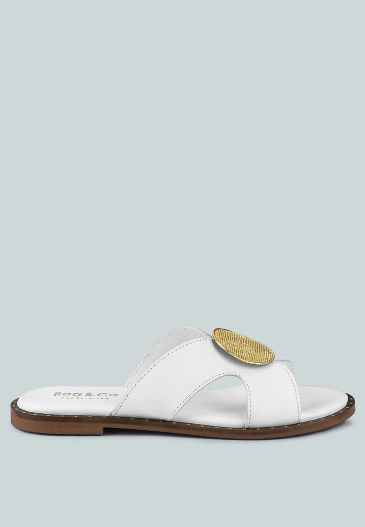 Eudora Buckle Embllished Slip Ons-0