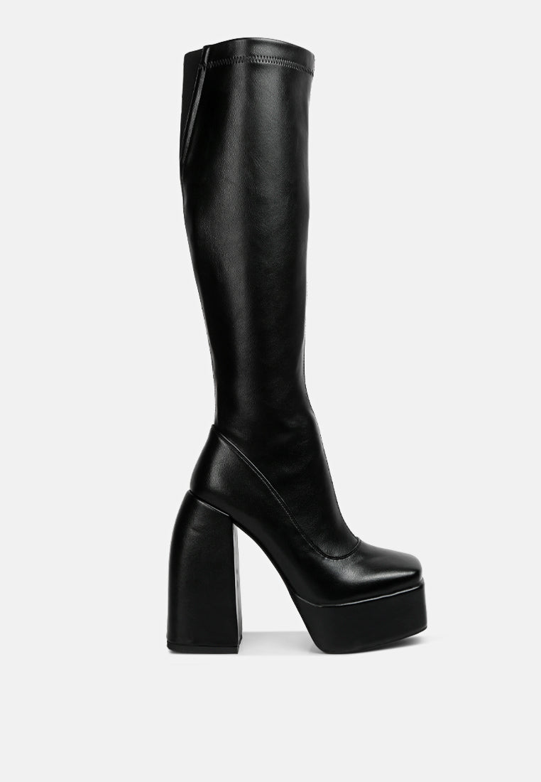 Fanning Platform Long Boots-0