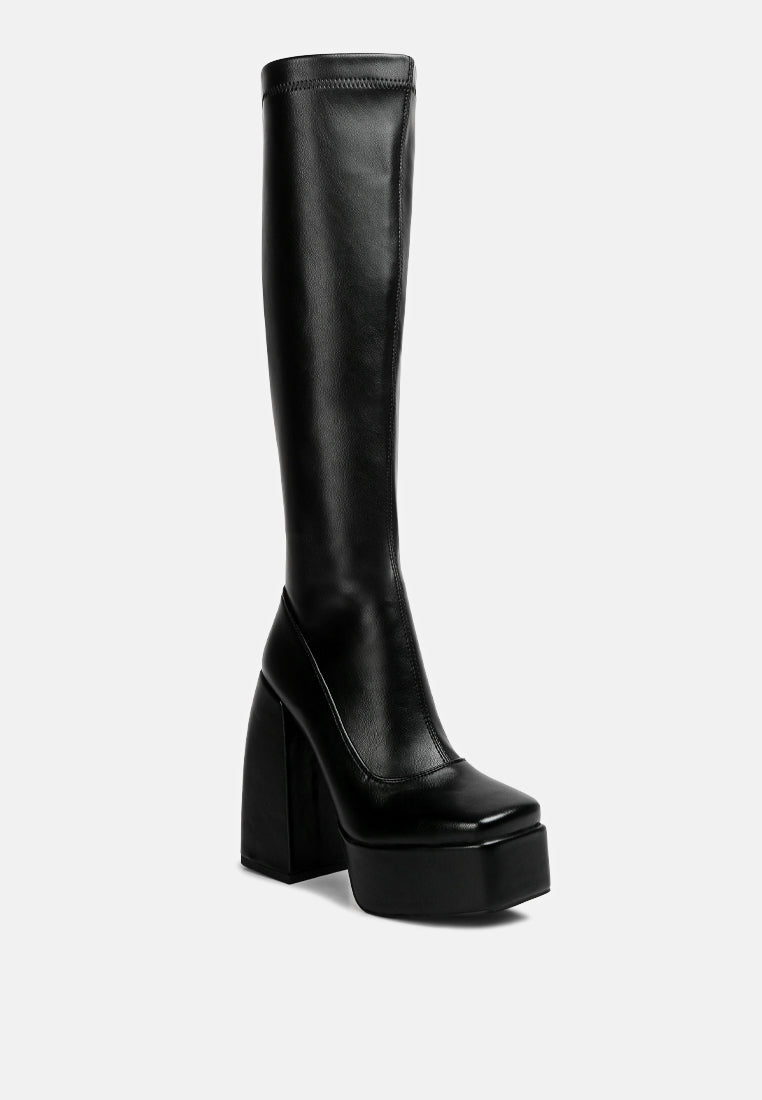 Fanning Platform Long Boots-2