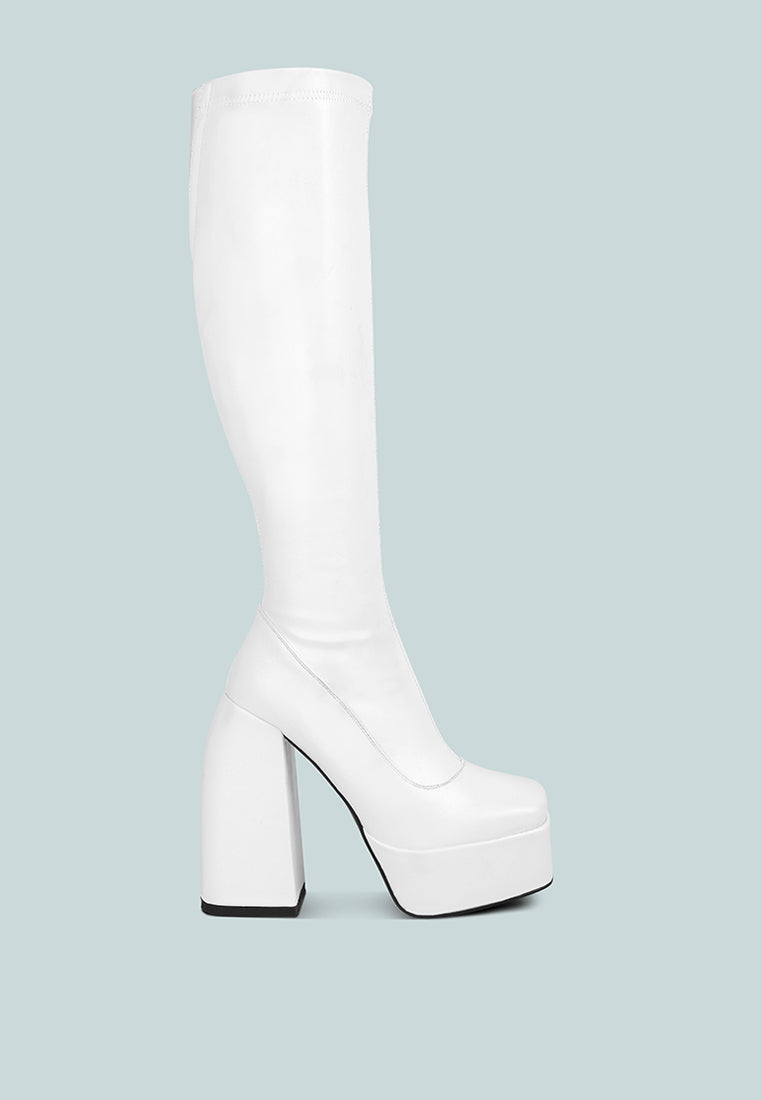 Fanning Platform Long Boots-6