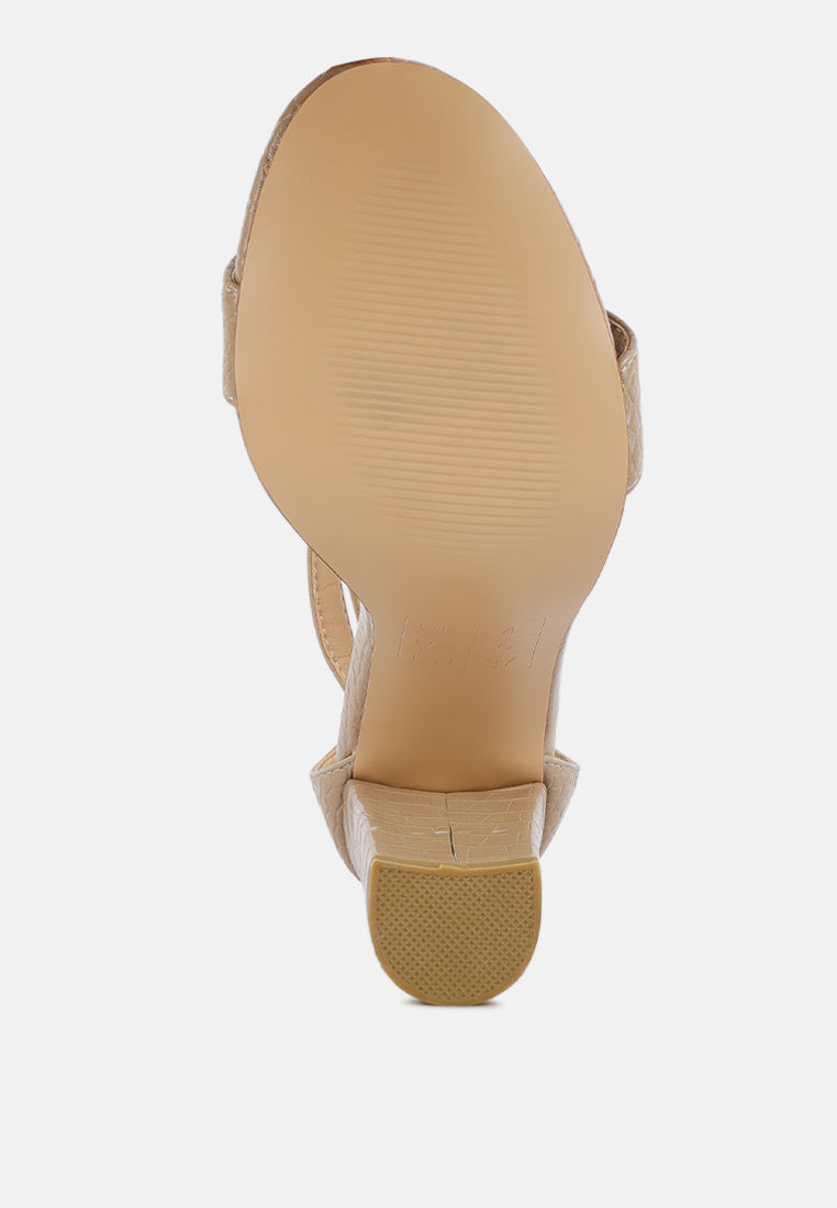 Felicity Zip Up T Strap Sandals-4