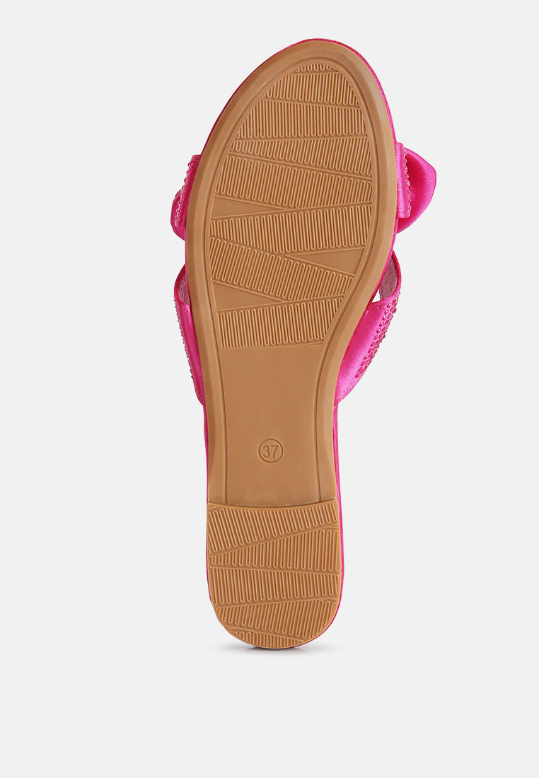 Fleurette Bow Flat Sandals-1