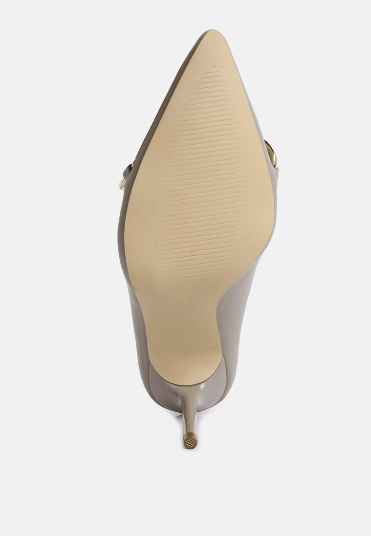 Fontana Link Chain Detail High Heel Pumps-4
