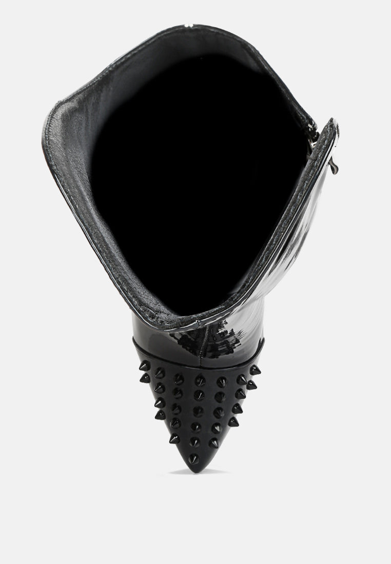 Forbidden Stud Stiletto Calf Boots-3