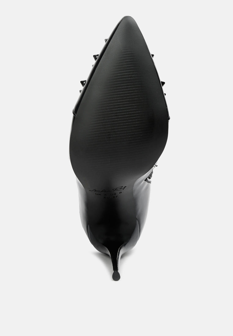 Forbidden Stud Stiletto Calf Boots-4