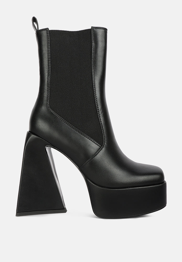 Frosty High Platform Block Heel Chelsea Boot-6