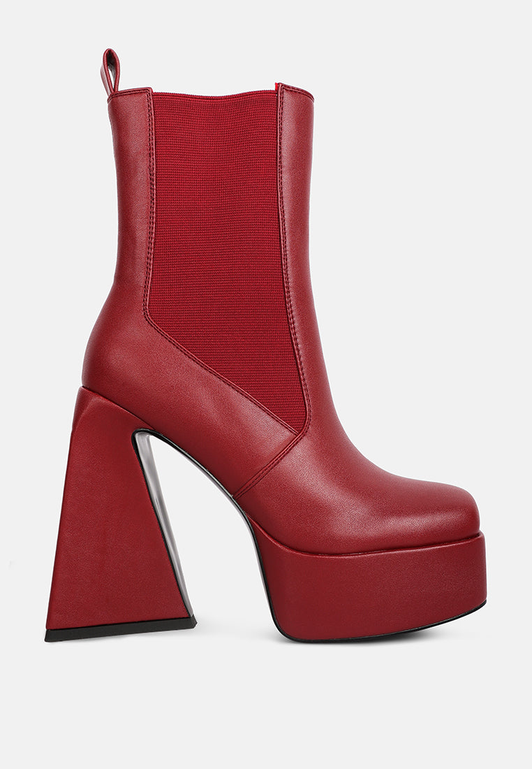 Frosty High Platform Block Heel Chelsea Boot-5