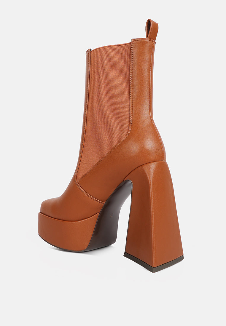Frosty High Platform Block Heel Chelsea Boot-3