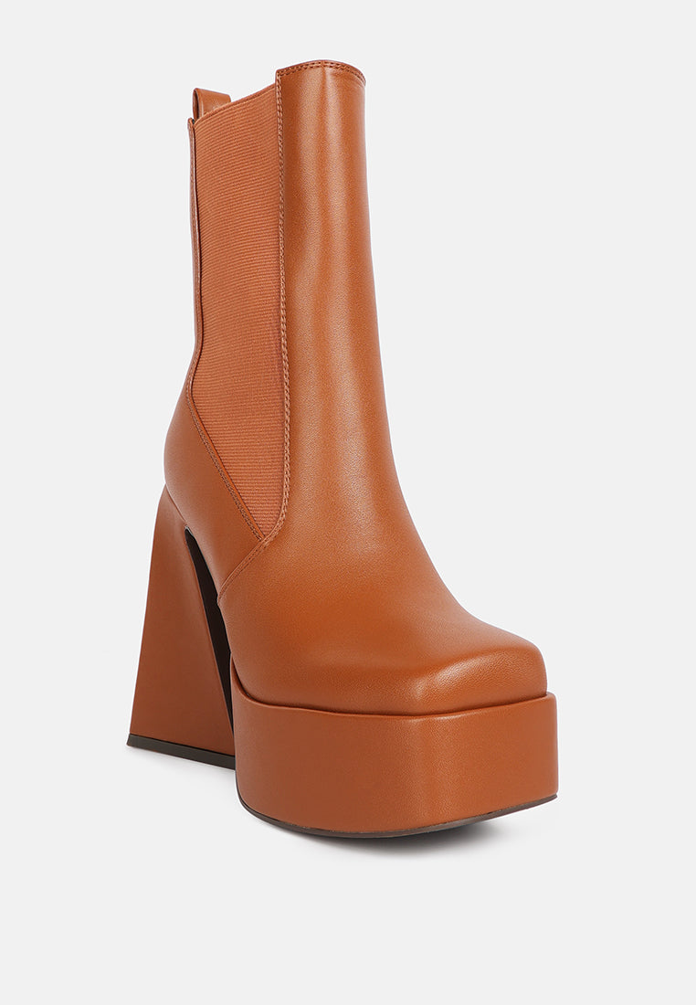 Frosty High Platform Block Heel Chelsea Boot-2