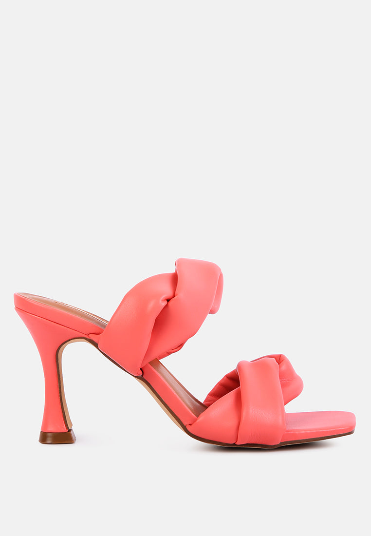 Glam Girl Twisted Strap Spool Heel Sandals-5