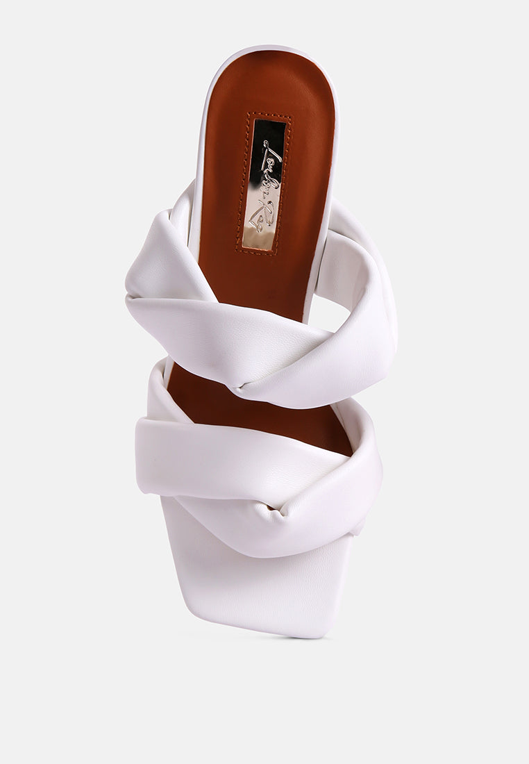 Glam Girl Twisted Strap Spool Heel Sandals-3