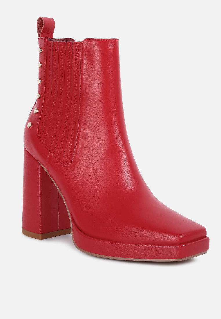 Grape Vine High Heeled Leather Boot-1