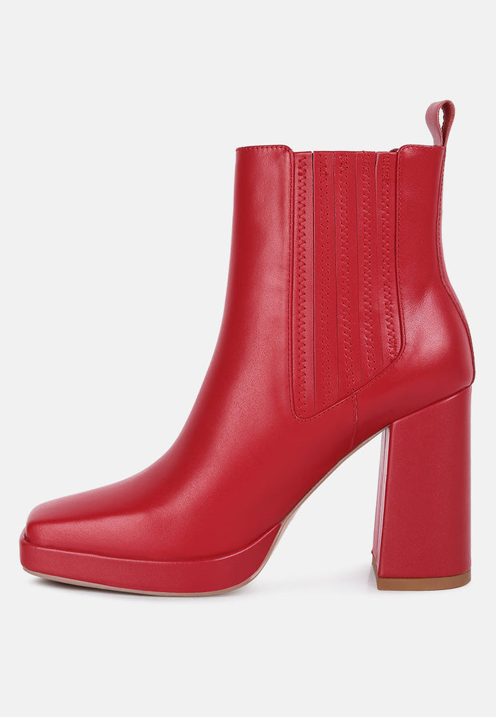 Grape Vine High Heeled Leather Boot-2