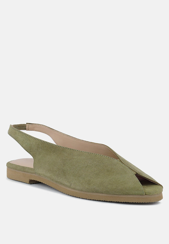Gretchen Mustard Slingback Flat Sandals-1