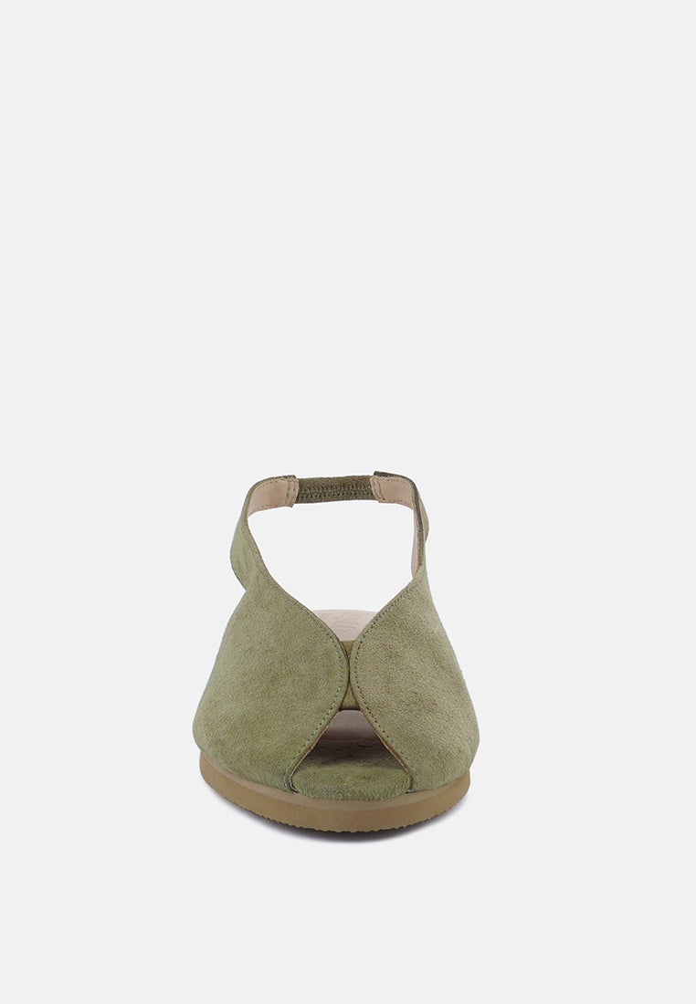 Gretchen Mustard Slingback Flat Sandals-3