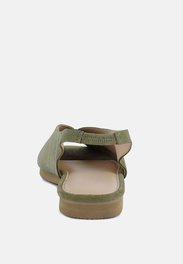 Gretchen Mustard Slingback Flat Sandals-4