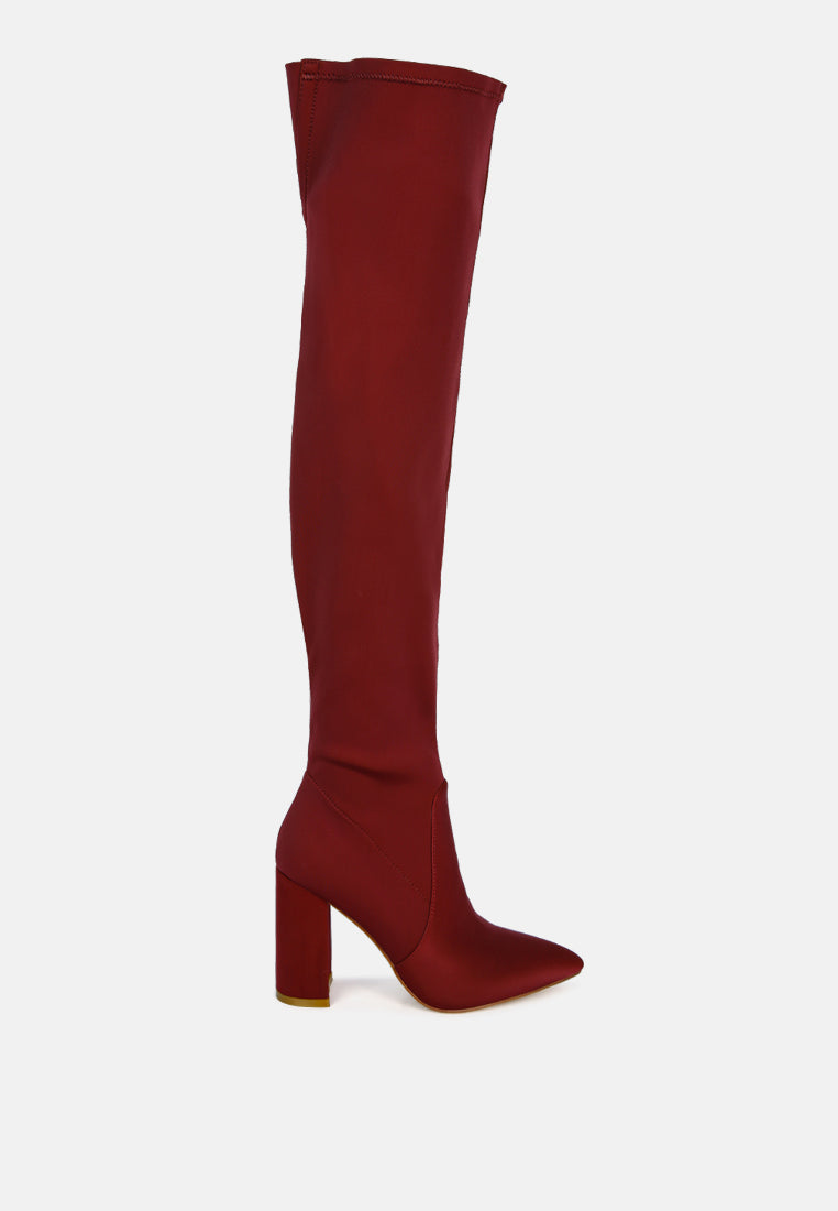 Schiffer High Block Heeled Long Boot-5