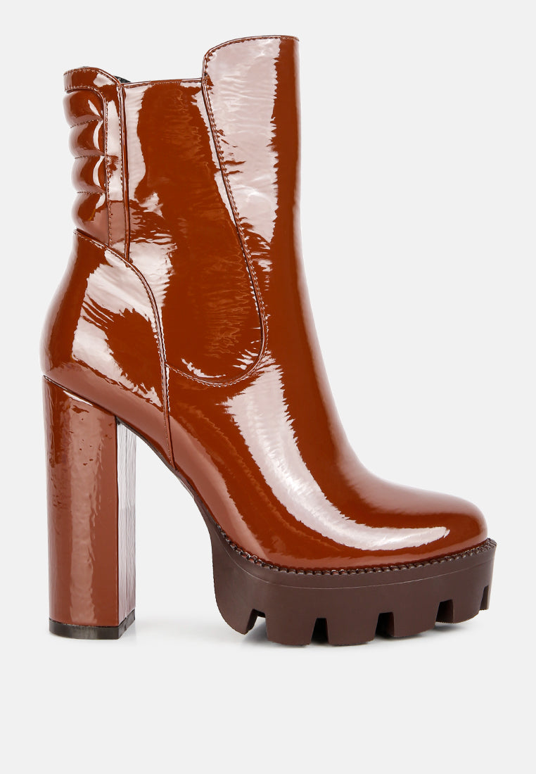 High Key Collared High Heel Ankle Boot-0