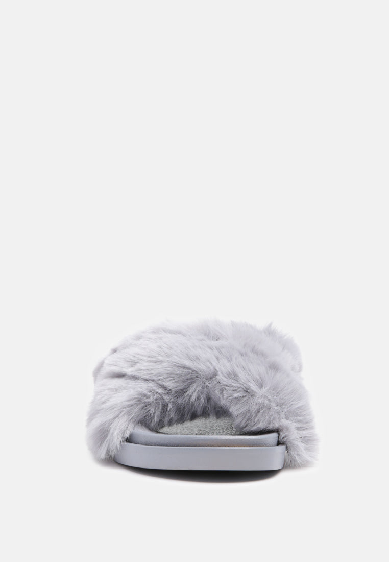 Homey Fur Slip-On Flats-3