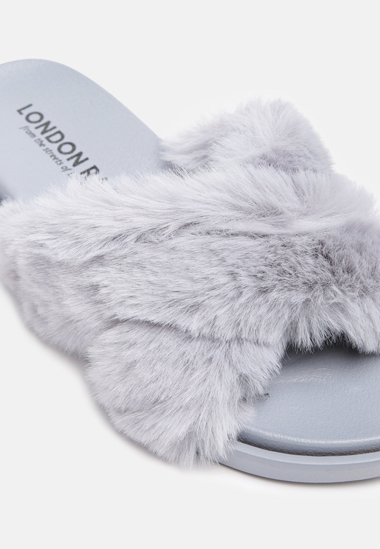 Homey Fur Slip-On Flats-1