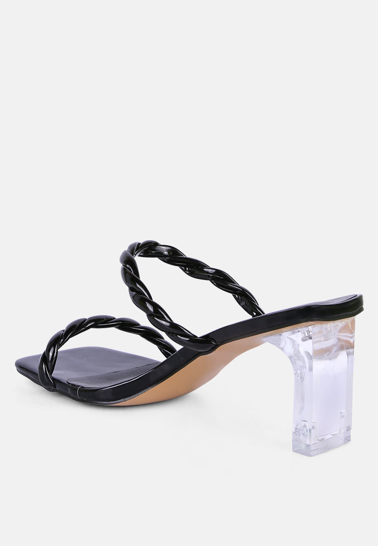 Inamorata Twisted Strap Mid Heel Sandals-2