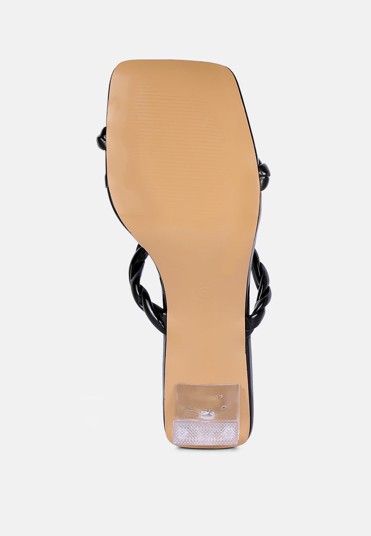 Inamorata Twisted Strap Mid Heel Sandals-4