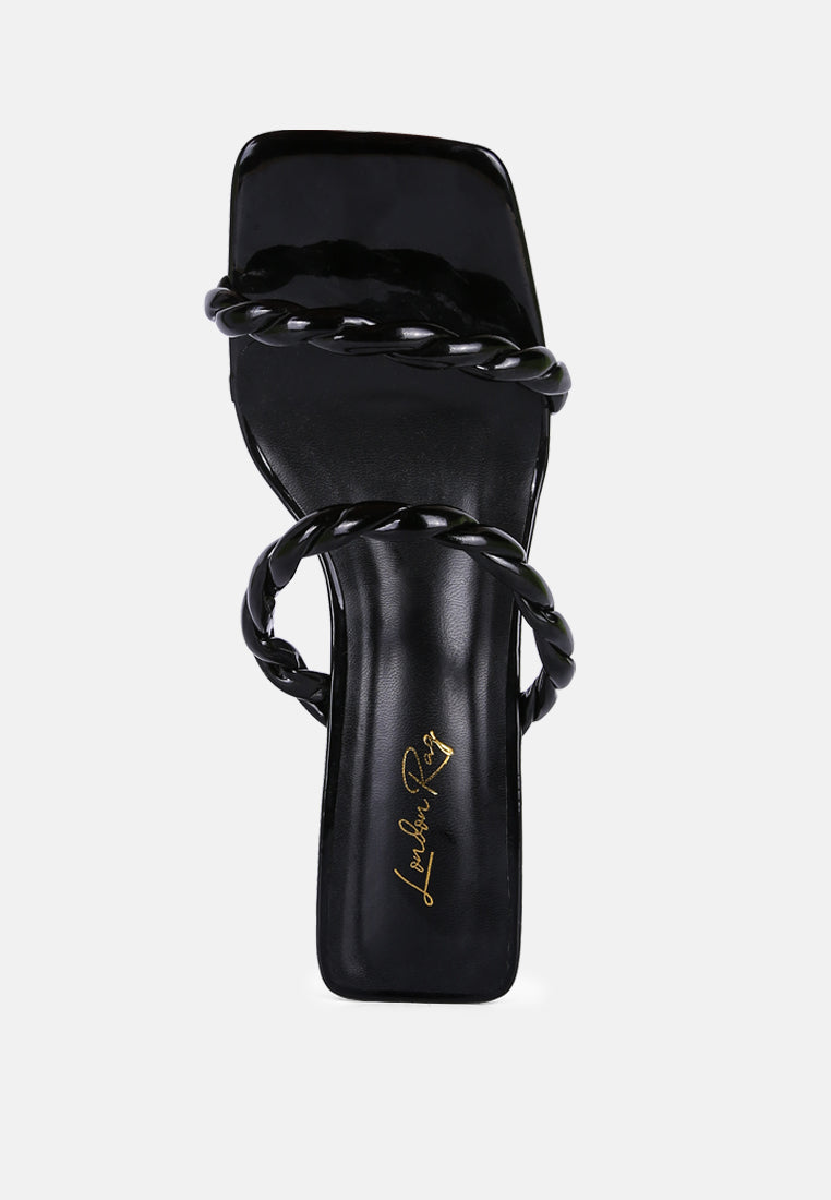 Inamorata Twisted Strap Mid Heel Sandals-3