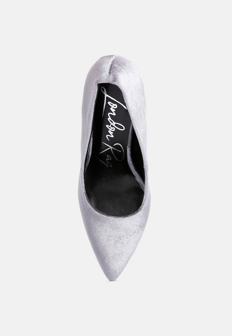 Janessa Velvet Stiletto Heel Pumps-3