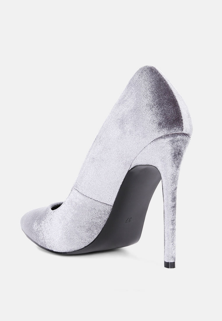 Janessa Velvet Stiletto Heel Pumps-2