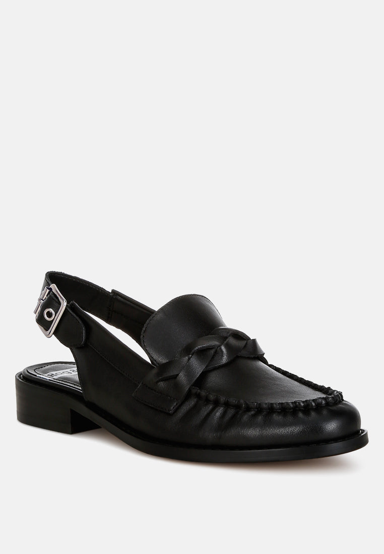 Jemykin Genuine Leather Loafer Sandals-2