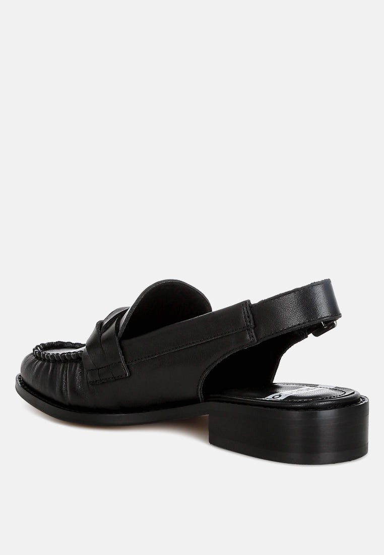 Jemykin Genuine Leather Loafer Sandals-3