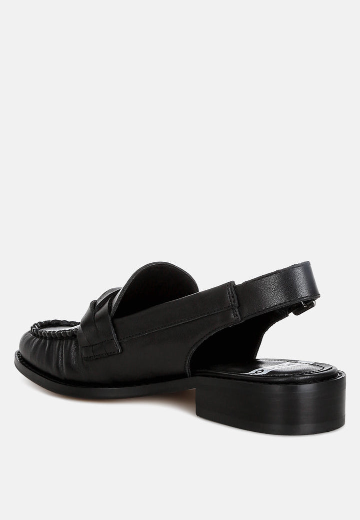 Jemykin Genuine Leather Loafer Sandals-3