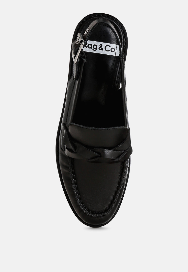 Jemykin Genuine Leather Loafer Sandals-4