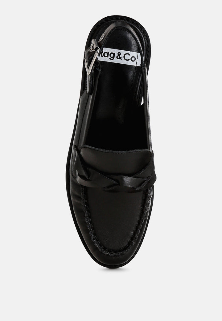 Jemykin Genuine Leather Loafer Sandals-4