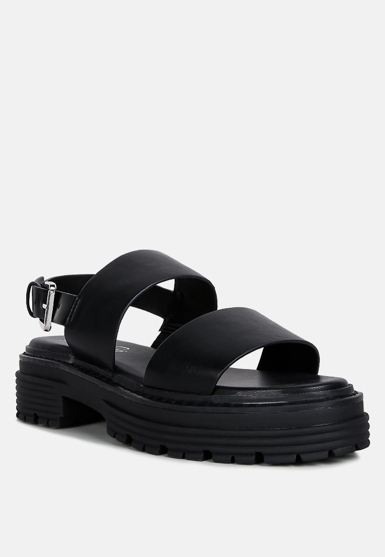 Joan Dual Strap Platforms Sandals With Buckle-1