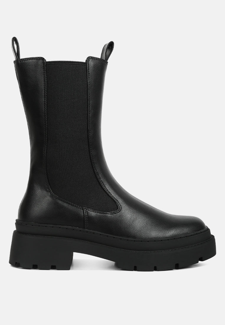 Jolt Elasticated Gussets Lug Sole Boots-7