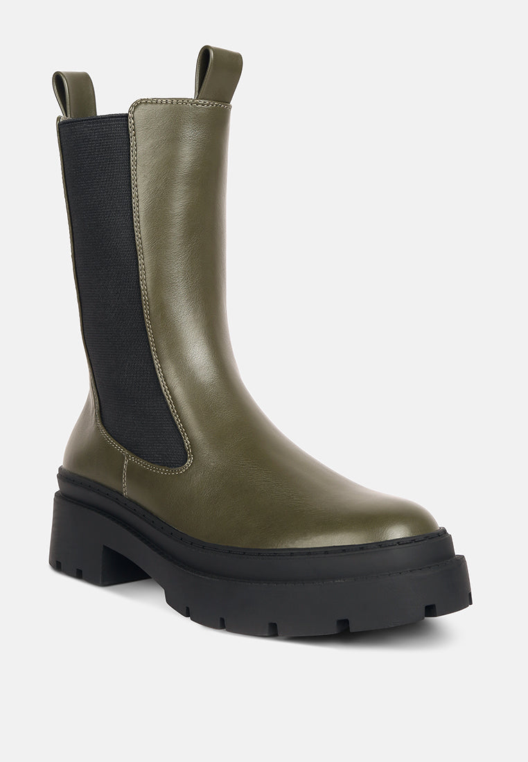 Jolt Elasticated Gussets Lug Sole Boots-2