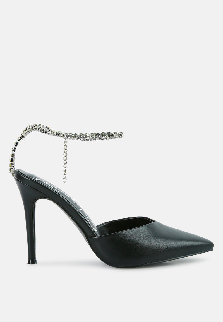 Joyce Diamante Embellished Stiletto Mule Sandals-6